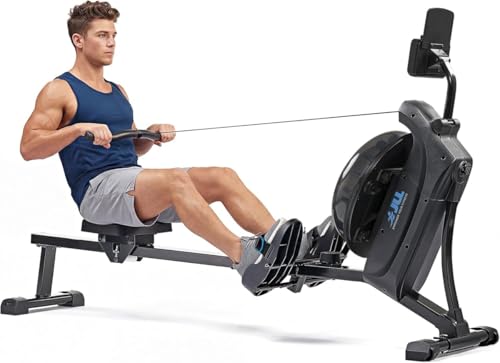 JLL Magnetic & Water Rowing Machine with SunnyFit App for Home - style: Hydro + Dual Magnetic