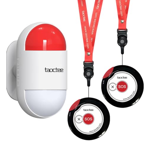 Panic Button Alarm Remote Siren Emergency Alert System for Elderly - style: 1 Siren+2 Buttons