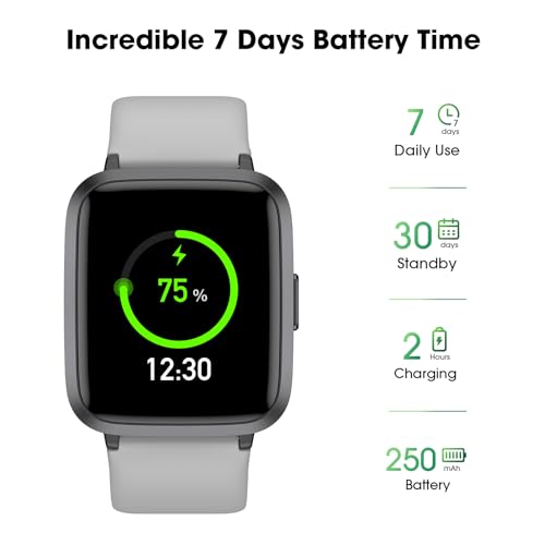 Fitness Tracker Watch with Heart Rate, Activity Tracker, Pedometer Watch - color: Gray