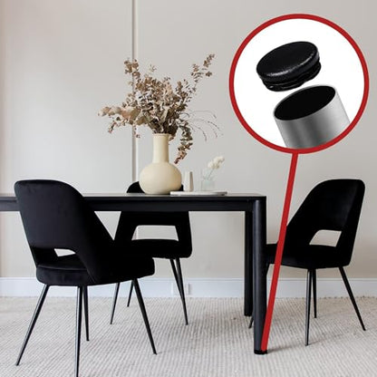 Prescott Plastics 1" (25.4mm) Outer Diameter Ribbed Plastic Hole Plugs, Round Black Metal Tubing End Caps, Strong Furniture Leg Inserts, Impact & Weather Resistant, Made in the USA - 10 Pack - color: 10 Pack, size: 1"