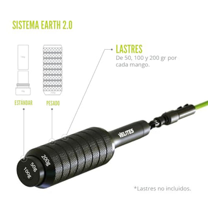 Velites Earth 2.0 Official CrossFit Games Jump Rope, Double Unders - color: Kamo