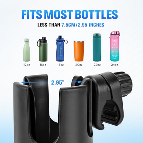 Universal Stroller Cup Holder, Adjustable Drinks Holder for Walkers, Trolleys