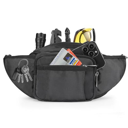 NOOLA Fanny Pack with Water Bottle Holder, Hiking Waist Bag for Men Women - color: Black