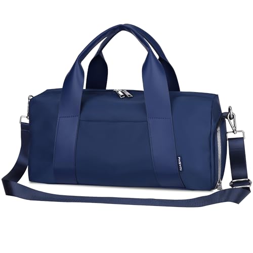 16" Gym Bag for Women,with Shoes Compartment and Waterproof Pocket(Navy) - color: Navy Blue, size: 16" Small Size