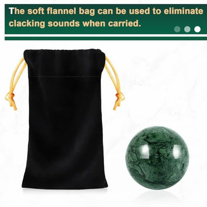 Learay 2Pcs Baoding Balls, Boading Balls for Hand Therapy, Green, 1.57 inch - color: Green/1.57 Inch