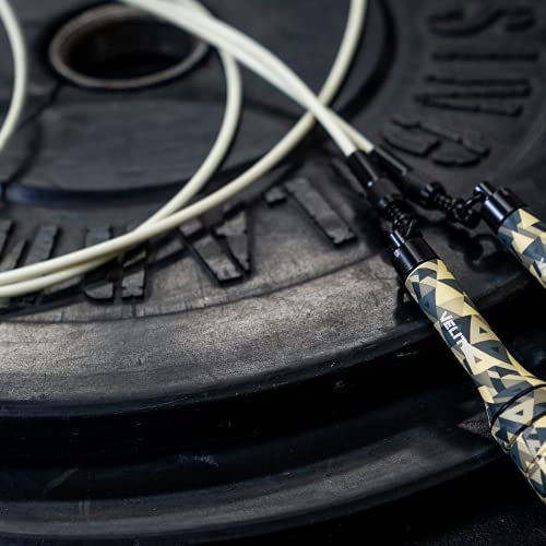 Velites - Earth 2.0 Replacement Jump Rope Cable - 4mm Standard Crossfit Speed Rope Wire for Fitness and Training - style: Standard Cream 4 mm