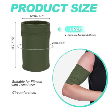 Cell Phone Armband Sleeve, Universal Sports Arm Band Sleeves Stretches to Fit All Phones Holder Army Green - Fitting for (Fitness ExerciseWorkout/Hiking/Jogging/Gym) - color: Olive Green