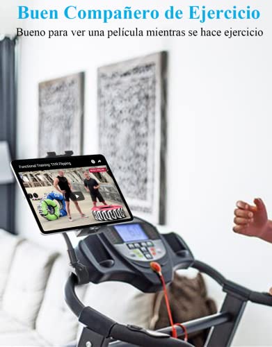 Exercise Bike Tablet Holder for Peloton, Gooseneck Treadmill Tablet Mount - Spin Bike Handlebar for Indoor Stationary Bicycle, Elliptical, Stroller for iPad, iPhone, Galaxy Tab/Z Fold, Kindle, 4.7-13"