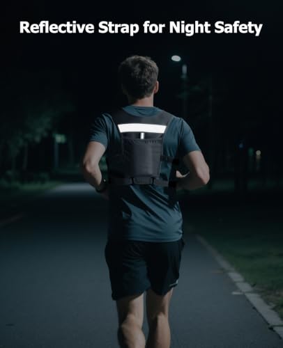 NOOLA Running Vest with 500ml Soft Flask, Lightweight Running Hydration Vest for Men Women，Adjustable Reflective Water Backpack with Phone Holder for Hiking Cycling Marathon Trail Race - color: Black