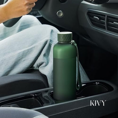 KIVY Slim Water Bottle 32oz Tritan - Lightweight & Shatterproof - BPA-Free - color: Black Clear, size: 32 Ounces