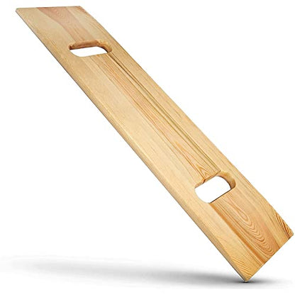 DMI Transfer Board and Slide Board, FSA Eligible, Made of Heavy-Duty Wood for Patient, Senior and Handicap Move Assist and Slide Transfers, Holds up to 440 Pounds, 2 Cut out Handles, 30 x 8 x 1 - size: 30" x 8"