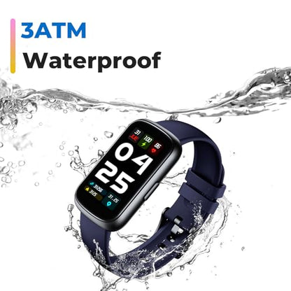 Fitness Tracker Smart Watch, 1.47" Full Touch Health Tracker with 24/7 Heart Rate & Blood Oxygen Monitor, Sleep Tracker, 3ATM Waterproof Step Tracker Activity Tracker for Women Men, Midnight Blue - color: Midnight Blue