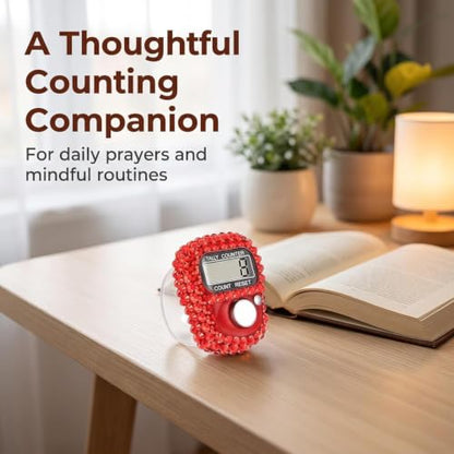 Electronic Finger Tally Counter Clicker Counter,Portable Digital Display Tally Counter,Convenient Resettable Mini Lap Counter for Golf Goods Counting Accessories,Track and Field Lap Counters - color: Silver