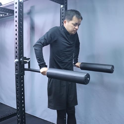 AHTAPFON Nordic Leg Roller for Rack Mounted,Bulgarian Split Squat Accessories,Nordic Hamstring Curl Attachment,Home Gym Equipment for uprights ranging from 2" to 4" wide - size: 0.7″-18mm Hole