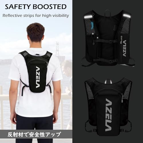 TRIWONDER Hydration Vest Running Backpack for Men & Women, Water Pack for Hiking, Camping, Climbing & Cycling, Lightweight Daypack - color: 04 Grey - with a 350ml Soft Flask