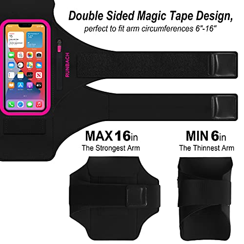 Armband for Samsung Galaxy S26 Ultra/S25 Ultra/S24 Ultra/S23 Ultra/S22 Ultra/S21 Ultra/S20 Ultra/S26+/S25+/S24+/S23+/S22+/S21+/S20+/S10+/S9+/S8+, with Zipper Pocket for for Galaxy Buds (Pink) - color: Pink