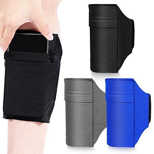 Bonuci 3 Pack Cell Phone Leg Strap Leg Phone Holder Calf Band Armband Ankle Wallet with Adjustable Non Slip Strap for Women Men Running, Walking, Equestrian, Motorcycle or Hiking