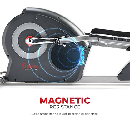Sunny Health & Fitness Upright Elliptical for Full Body Arm Leg Workout - color: Gray