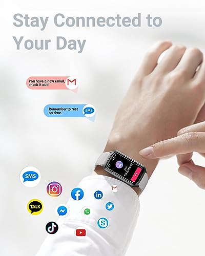 Amzhero Health Fitness Tracker with 24/7 Heart Rate, Blood Oxygen, Blood Pressure, Sleep Tracker, 5ATM Waterproof Activity Trackers with Step Tracker, Pedometer (S & L Bands Included) - color: Grey