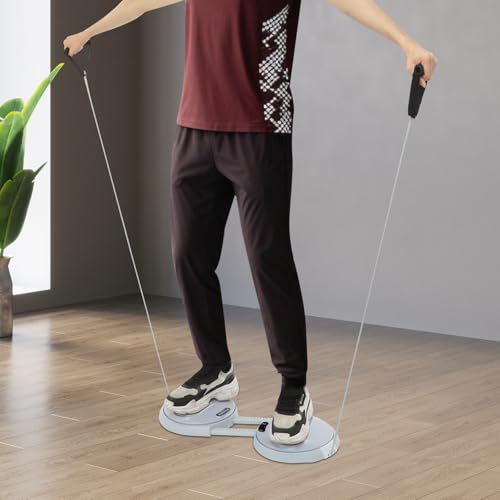 220 lbs Waist Twisting Machine, Ab Twister Board with LCD Counter Display & Resistance Bands, Adjustable Waist Twisting Disc for Slimming, Toning and Fitness, Core & Ab Workout Disc, Non-Slip, Gray