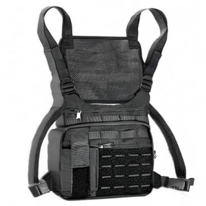 KINGSLONG Running Vest, Chest Bag for Men, Chest Pack, Hiking (B-Black) - color: B-Black