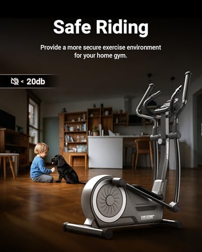HARISON Elliptical Machine, 350 LB Capacity, 16-Level Resistance - color: Multicolor
