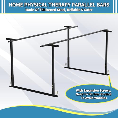 6FT Adjustable Parallel Bars for Physical Therapy Home Walking Rehab - size: 6FT