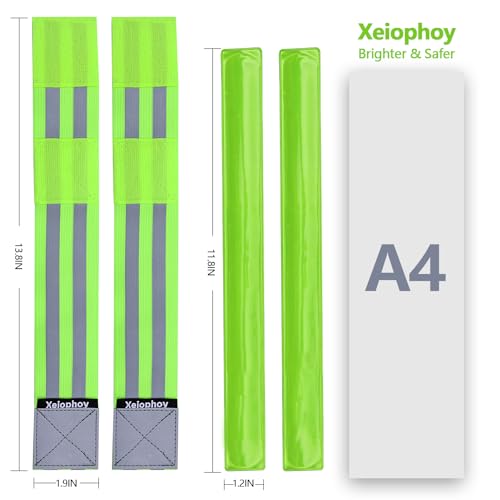 Reflective Bands Running Gear, 6 PCS Adjustable Reflective Armband