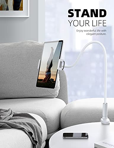 Lamicall Gooseneck Tablet Holder Mount Bedside Flexible Arm Full Adjustable - color: White