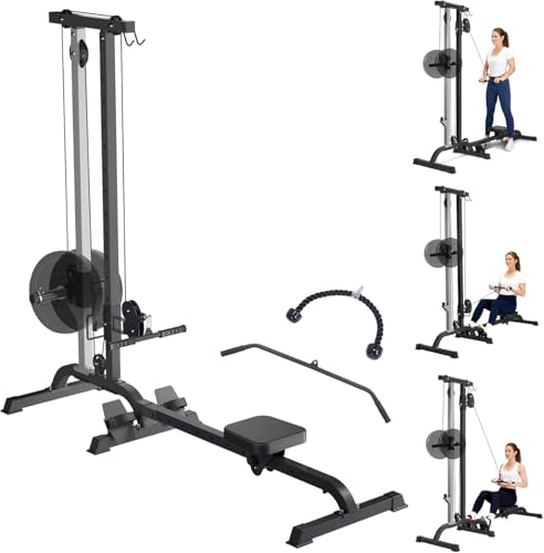 2-in-1 Rowing & Cable Machine for Home Gym - Adjustable Resistance,High/Low Pulley,Adjustable Weight - Compact Full Body Strength Training Fitness Equipment