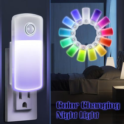 Enhon Emergency Power Failure 5-in-1 Multi Color LED Night Lights (2Pack)