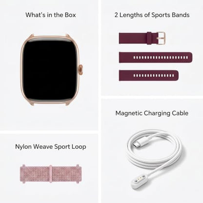 Smart Watches for Women Men[3 Bands], 1.75" HD AMOLED Fitness Tracker Watch - color: Purple