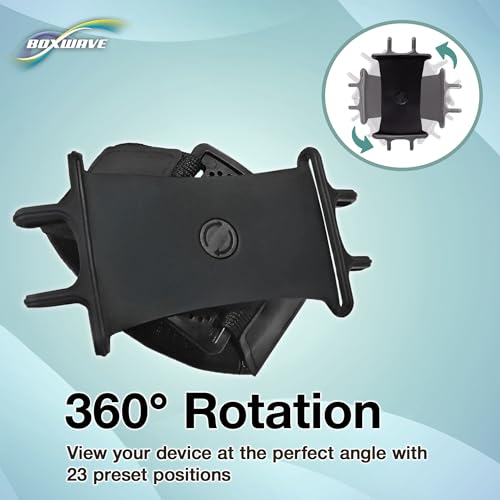BoxWave Holster Compatible with Samsung Galaxy S26 Ultra - ActiveStretch Sport Armband, Adjustable Armband for Workout and Running - Jet Black