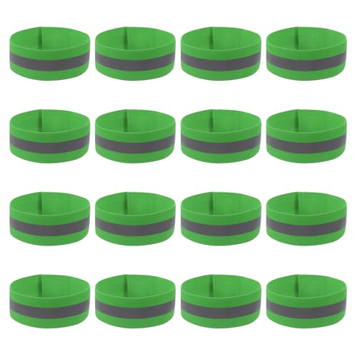 PATIKIL Reflective Bands for Wrist/Arm/Ankle/Leg, High Visibility Reflector Bands, Safety Reflector Tape Straps for Night Running Cycling Walking - color: Grass Green