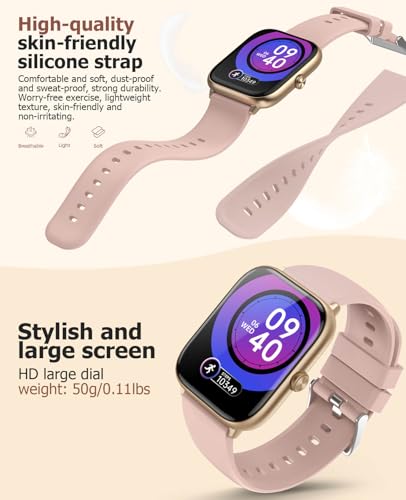EarlySincere Luxury Smart Watch Women, 2.06" HD AMOLED AOD Answer/Make Call - color: Blush Pink