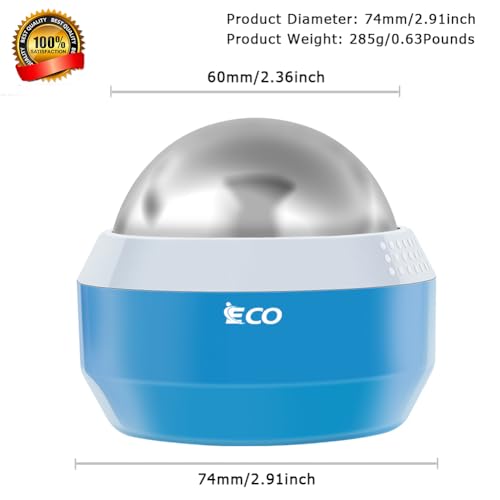 iECO Massage Ice Roller Ball Cold & Heat Therapy Plantar Fasciitis Roller - color: Blue & White