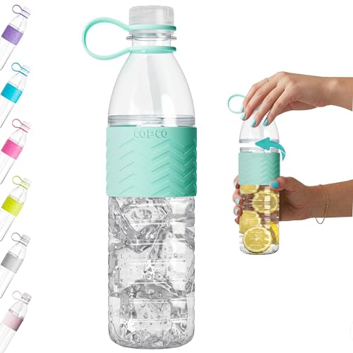 Copco Hydra 20 oz Tritan Water Bottle with Leak-Proof Lid & Textured Grip - BPA-Free, Dishwasher Safe, Easy Twist-Open for Ice & Fruit - Fits Cup Holders, Lightweight, Durable(Robins Egg Blue) - color: Robins Egg