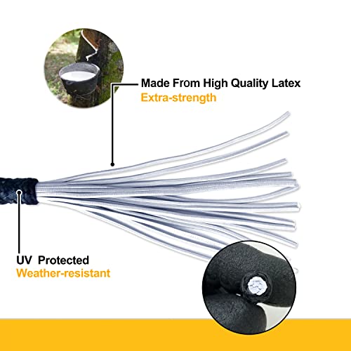Wellmax 100 Pack 6 Inch Ball Bungee Cords, Heavy Duty 5mm, Black - color: 6 Inch Black