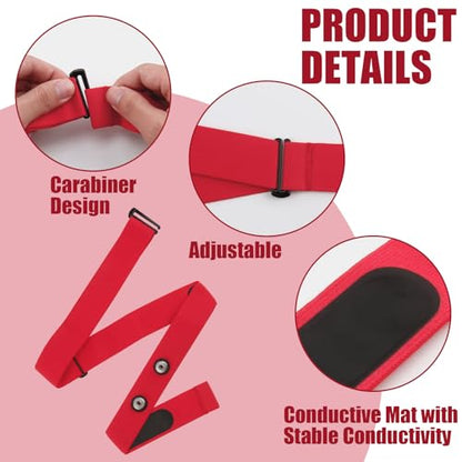 Heart Rate Monitor Chest Band for Polar H10 H9 H7, Adjustable Waterproof Replacement Chest Strap Compatible with Polar Garmin - style: Red