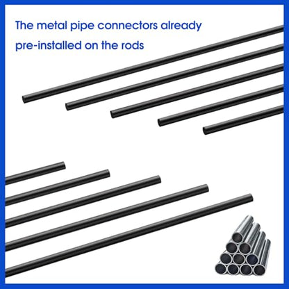 Trampoline Fiberglass Rods, for Poles with Tube Caps - size: For 12FT Trampoline Frame