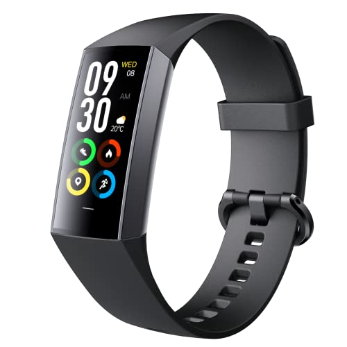 Fitness Tracker with 24/7 Heart Rate, Health Tracker with Calories Sleep Monitor, 1.10'' AMOLED Touch Color Screen, Step Counter Activity Pedometer Smart Watch for Women Men