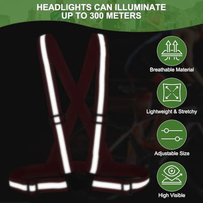 PATIKIL Reflective Safety Vest, Hi-Vis Safety Vests, Adjustable High Visibility Reflective Strips for Traffic Control - color: Red