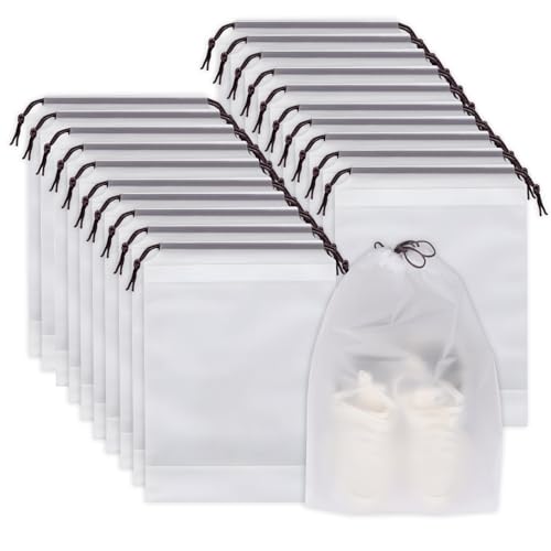 Shoe Bags for Travel - color: White