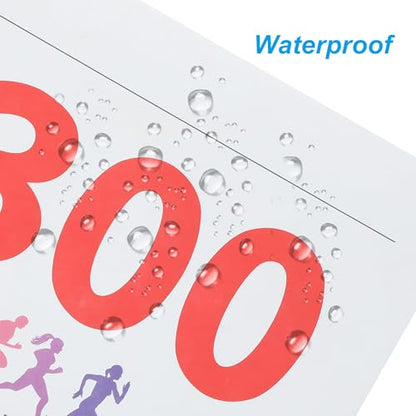 PATIKIL Tearproof Running Bib Numbers, Medals Waterproof Race Competitor Numbers with Safety Pin for Marathon Sports Game Competition Runner - style: 1-300