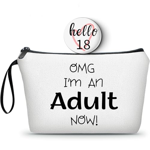 18th Birthday Gifts for Girls, Makeup Cosmetic Bag with Mirror - color: BJ028