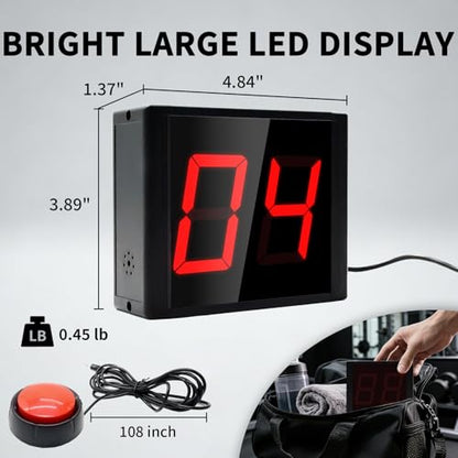 Digital Tally Counter with Push Button Control, 2.3 Inch Large LED Display, Electronic Lap Counter for Walking, Sports(2-Digit)