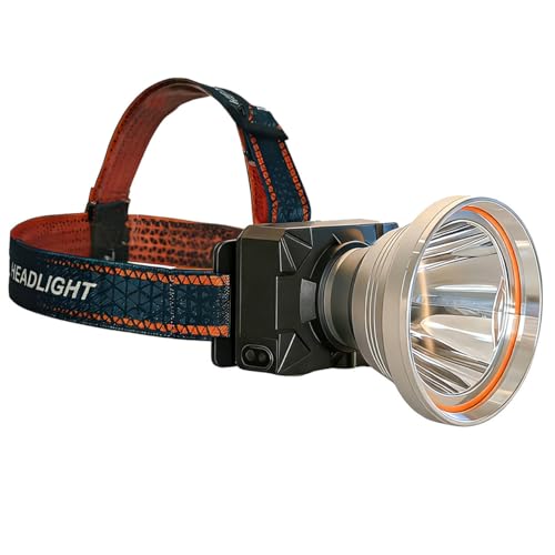 Rechargeable LED Headlamp with Motion Sensor, Super Bright Spotlight, USB-C Charging, High Power Headlight for Fishing Camping Hunting
