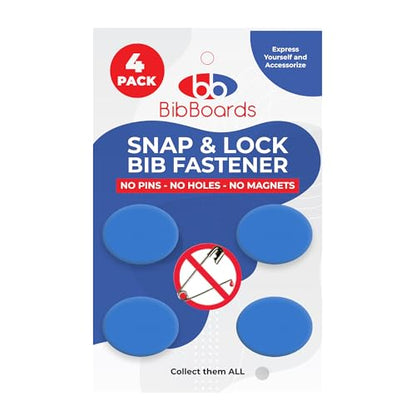 BibBoards bibSNAPS Race Bib Clips, Plain Blue, 4 Pack - color: Plain Blue