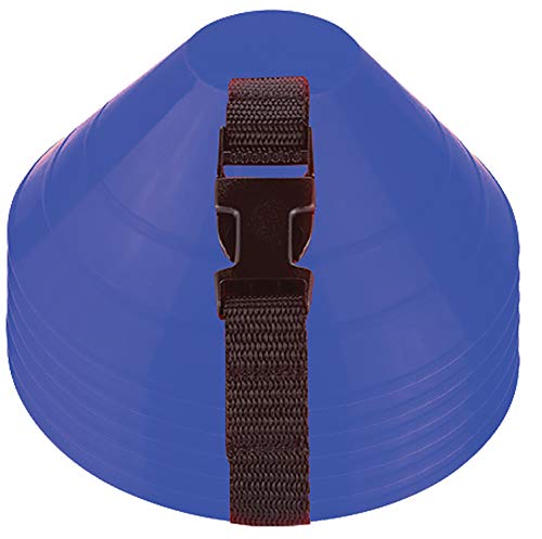 American Challenge Large Disc Cones, Soccer Cones for Sports, Set of 6 - color: Royal