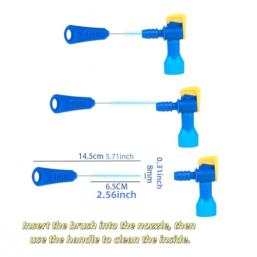 4PCS Outdoor Backpack Reservoir Cleaning and Drying Kit Flexible Brushes for Hose and Bite Valve Collapsible Drying Frame Carrying Pouch for Hydration Bladder Maintenance